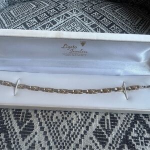 14k gold and diamond tennis bracelet